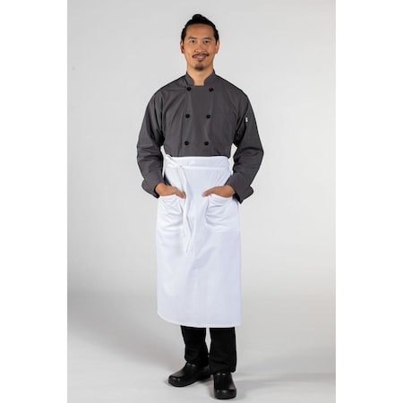 Uncommon Threads 2-Pocket Bistro Apron Wht 3053-2500